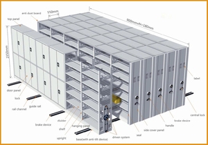 Sistema de estantería compacta móvil, archivador mecánico inteligente de tamaño personalizado, compactador de archivo denso móvil para oficina escolar - Product Image 4
