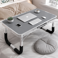 Bureau d'ordinateur pliable en aluminium, gain de place, avec plateau étanche, table portable pour ordinateur portable