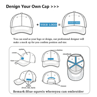 Casquette Trucker Hiver 100% Coton avec Broderie Slogan, Dos en Maille Color Block, 5 Panneaux, Réglable, Unisexe, Respirante, Style Baseball