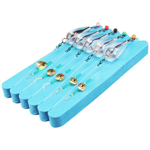 Kit de señuelos de pesca de carpa con lentejuelas y anzuelos, línea de 60 cm, 3.2 g, hundimiento/flotación, cebo de fondo, anzuelo de mosca, línea con purpurina, pre-atado - Product Image 3