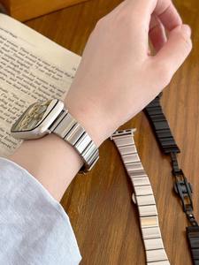 Correa de reloj inteligente delgada para mujer Upro, con hebilla de mariposa de una sola pieza, correa de acero inoxidable para Apple Watch 4/5/6/7/9 Ultra - Product Image 6