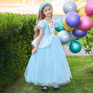 Summer Girls' Apparel <strong>for</strong> <strong>Cinderella</strong> Princess Formal Sequin Spliced Mesh Girls <strong>Dresses</strong> with a Big Bow - Product Image 1