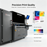 Imprimante numérique à passage unique Sunthinks Commercial Printing SC600, imprimante numérique à plat 60 cm, imprimante jet d'encre pour boîtes à pizza en carton ondulé