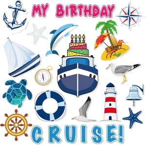 Decoraciones Magnéticas Divertidas para Puertas de Crucero, Cumpleaños, Coche, Ancla, Cabina, Nevera, Adhesivos Magnéticos para Fiestas de Carnaval - Product Image 1