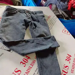 Б/у рваные джинсовые штаны, джинсы с завышенной талией, обтягивающие джинсы для мужчин одежда для леди, секонд-запасов много просвет