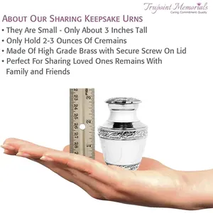 Urna de Recuerdo Pequeña Blanca de Amor Eterno para Cenizas Humanas-Set De 1 Disponible para Exportación a Precio Mayorista - Product Image 6