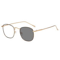Nouvelles lunettes de soleil photochromiques multifonctions anti-ultraviolets en alliage avec monture intégrale en diamant pour hommes et femmes