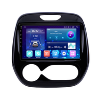 MeiHua - Navegador Android Portátil para Automóvil de 9 Pulgadas con CarPlay, DSP y GPS para Renault Captur Clio 2013-2019, Reproductor para Tablero, Marco de Panel USB