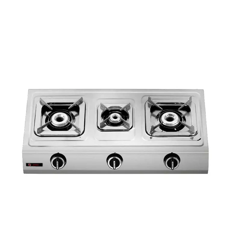 Bảng Loại 3 Đầu Đốt Bếp Gas Bếp Với Thép Không Gỉ Gas Cooktop Lò JY-607