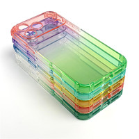 Coque de téléphone antichoc à dégradé de couleurs pour iPhone 18 17 16 15 Pro Max, avec pare-chocs d'angle détachable, en TPU transparent et PC, protection intégrale