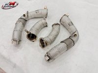 Downpipe KM Performance SS304 pour BMW XM G09 S68 4.4T V8 AWD 2023+ – Conception à flux direct avec isolation thermique améliorée