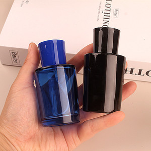 High Quality Wholesale Frosted Round 50ml <b>Empty</b> Glass Perfume Atomizer <b>Spray</b> <b>Bottle</b> Black Refillable Perfume <b>Bottle</b> - Product Image 1
