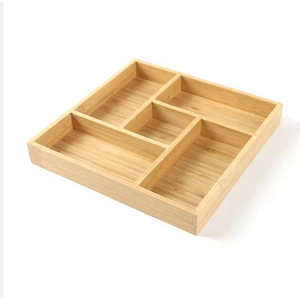 Bamboo Drawer Storage Box Rectangle Office Organizer <b>Study</b> <b>Desk</b> Organizer 1L Capacity Tidy Stationery Storage - Product Image 1