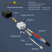 Kodra 2 Hotend Kit untuk Printer 3d 0.4mm/1.75mm Nozzle & 24 V keramik Cartridge pemanas Extruder aksesoris