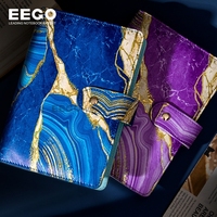 Carnet en cuir PU A5 A6 avec reliure à 6 anneaux, couverture de planificateur, classeur budgétaire, carnet de notes aux couleurs estivales pour filles