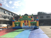 Château gonflable pour enfants, parc d'attractions gonflable sur le thème des fleurs et des légumes, parcours d'obstacles