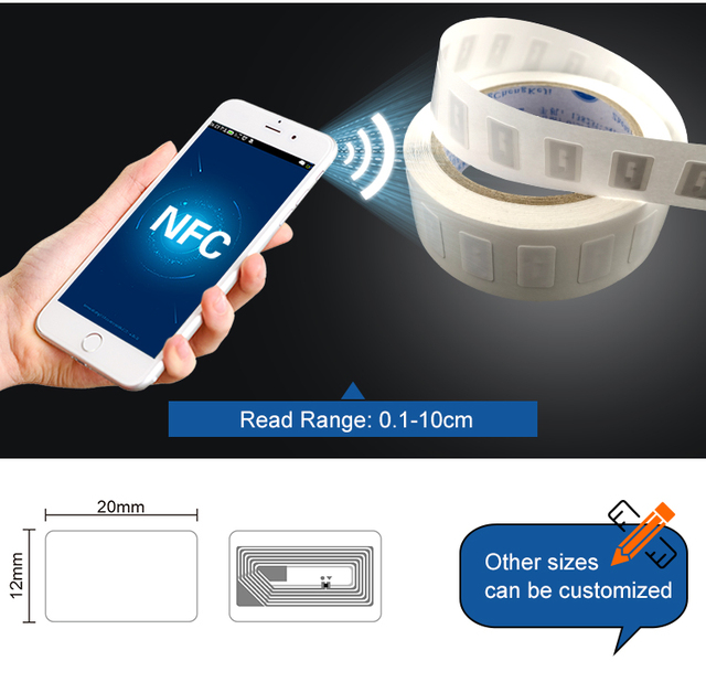Wholesale Customized Mini Size Logo 13.56MHz NFC Tag Passive HF Sticker RFID Label for Brand Authentication