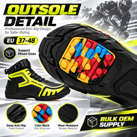 Bottes de moto personnalisées OEM/ODM avec logo, chaussures de motard montantes pour la ville, pointures EU 37-48, marque privée OEM