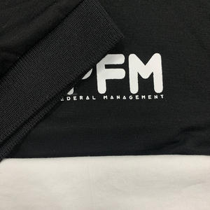 Jersey de hombre de botón suave ligero 180GSM de alta calidad para camisa uniforme Formal de dobladillo dividido suelto en patrón sólido negro - Product Image 6