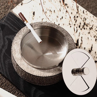 Cendrier en crin de cheval en métal de luxe moderne, article simple décorations pour la maison design original, ornements créatifs d'hôtel de salle de réunion