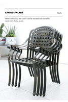 Ensemble de chaises de table multifonctions pour barbecue de restaurant et de balcon en aluminium pour l'extérieur, 2.0m