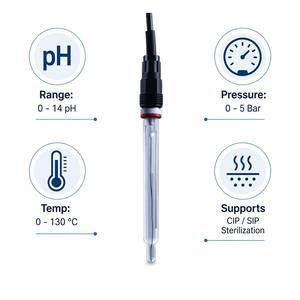 อิเล็กโทรดวัดค่า pH อุณหภูมิสูงสำหรับอุตสาหกรรม APS 500T 0-130°C สำหรับการหมัก SIP CIP ทนทานต่อการฆ่าเชื้อ 5 บาร์ - Product Image 3