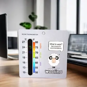 Economical Household Scale Thermometer Clear Showing Easy Reading Paper LCD Indoor Temperature Card