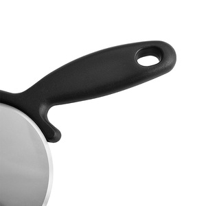 Stainless Steel Pizza Cutter <b>Roller</b> Knife <b>Large</b> Black Handle Non Slip Pizza Tools - Product Image 2