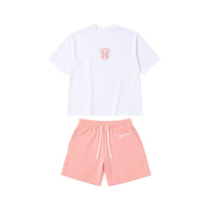 Ensemble décontracté pour femme : T-shirt et short, couleur unie, col rond, manches courtes, mélange de polyester, confortable pour le quotidien, style européen - Product Image 3