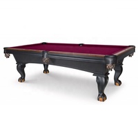 Table de billard de luxe en bois massif sculpté à la main, 7, 8 ou 9 pieds, avec plateau en ardoise, style rustique et antique, sur mesure pour la maison