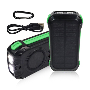 Chargeur solaire étanche 20000mAh 30000mAh, batterie externe portable, lampe torche LED SOS, batterie externe pour situations d'urgence en extérieur - Product Image 1