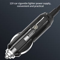 Compresseur d'air numérique portable 12V avec affichage numérique de la pression, adaptateurs de valve de buse, lumière LED