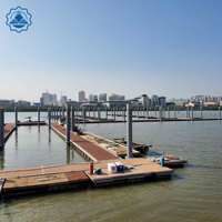 Passerelle flottante robuste en alliage d'aluminium sur mesure pour quai de marina, port de yachts, ponton et jetée