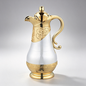 Set Dallah Arabo Creed Unified 0.6L e 1.0L con Guscio in Metallo e Rivestimento in Vetro per Ramadan Iftar Gulf Mart Acquisto all'Ingrosso - Product Image 2