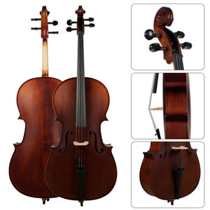 Juego de violonchelo acústico clásico de madera maciza 5 tamaños-4/4-1/8 hecho a mano con estuche Bow Bridge Rosin Stduent Cellos de nivel medio - Product Image 2