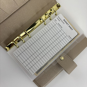 Y & G bền kết cấu PU da bền A6 tiền ngân sách tổ chức tiết kiệm thách thức kế hoạch Bìa Vàng Nhẫn chất kết dính bán buôn - Product Image 5