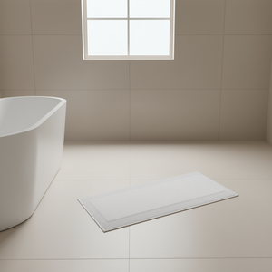 Db Cotton Tufted Reversible Bath Rug 3000 Gsm Dual <b>Sided</b> Rectangle Minimalist Design For Bathroom Use - Product Image 2