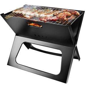 Portable Outdoor BBQ Grill Metal Folding Camping Grill With Grill Rack For Backyard Picnic Use - Product Image 1