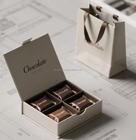Venta al por mayor personalizado reciclado de calidad superior elegante caja de chocolate para llevar cajas de embalaje para la impresión digital