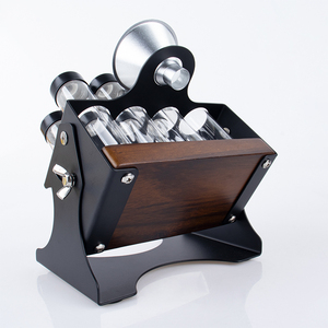 Ensemble de 8 tubes de stockage de grains de café en verre transparent de 20 g, avec valve, support métallique, hermétique - Product Image 3
