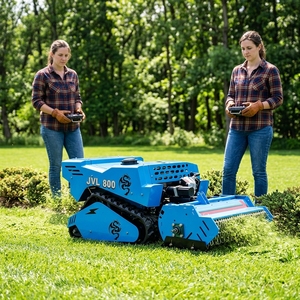 Tondeuse à fléaux industrielle télécommandée bleue de 800 mm de largeur de coupe, châssis en acier, 100 m, DIY, moteur 48 V 196 cm³, 45 - Product Image 6