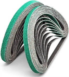 25 bandes abrasives en zircone de 3/8 po x 13 po pour ponceuse à bande pneumatique, grain 40-120 pour métal - Product Image 5
