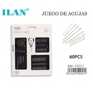 Set di aghi da cucito Ilan, 60 pezzi, misure assortite per cucito a mano - Product Image 1