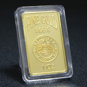 Alta calidad de doble cara Rose Souvenir Hierro Latón 1 OZ Sólido Chapado en oro Meca Bar Lingote - Product Image 5