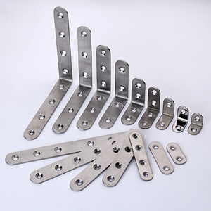 Support d'angle en acier inoxydable en forme de L, connecteur épaissi à 90 degrés pour la renforcement des meubles et des armoires - Product Image 1