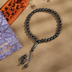 Pulsera de Oración Islámica con 33 Cuentas de <span class=keywords><strong>Tasbih</strong></span>, Regalo Religioso Musulmán para Alabar a Alá y el Santo Rosario, para Hombres y Mujeres - Product Image 2