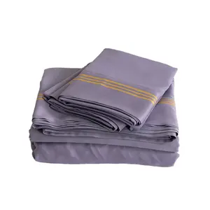 Hot Selling Lightweight Super Soft Easy Care Microfiber Bed Sheet Set with Deep Pockets Full Size Fitted Sheet Bedding Set