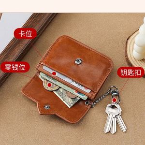 Cartera Compacta de Cuero con Logotipo Promocional, con Bolsillo para Monedas y Ranuras para Tarjetas, Llavero Seguro Antipérdida, Organizador de Identificación - Product Image 4