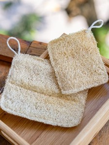 Éponge à vaisselle en loofah à faible MOQ, forme rectangulaire, pratique, nettoie la graisse et les taches sans rayures - Product Image 2