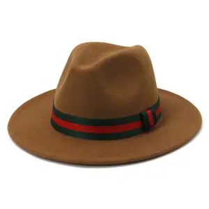 Новый дизайн, оптовая продажа, шляпа Федора унисекс, модная шляпа с широкими полями, шляпа Федора